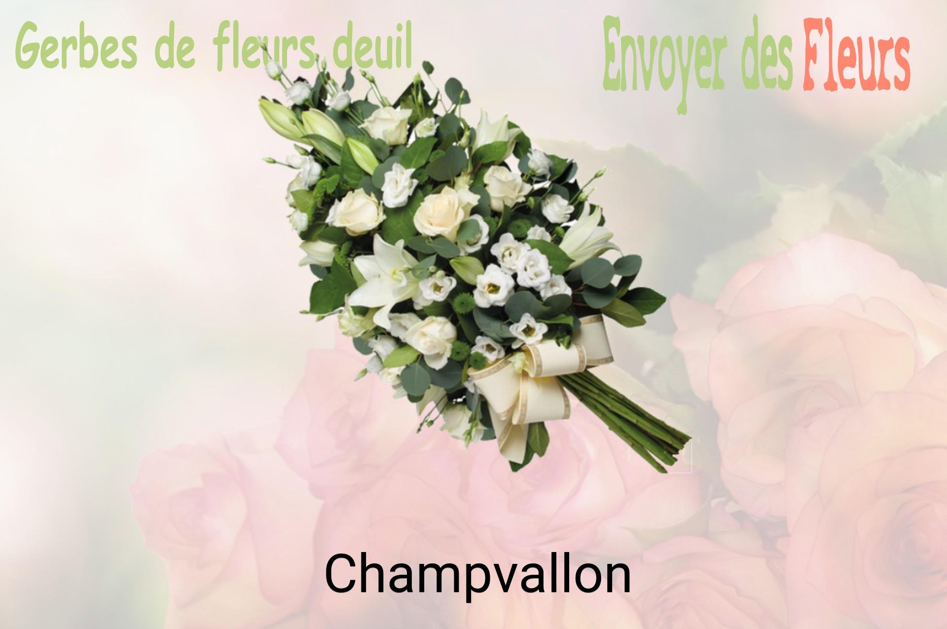 Gerbe de fleurs de deuil livrée à Champvallon